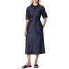 imageAmazon Essentials Womens RegularFit Denim Chambray LongSleeve ButtonUp Midi DressRinse