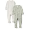 imageAmazon Essentials x Sofia Grainge Unisex Babies Cotton Footed Sleep and Play Bodysuit Pack of 2Pale GreenPosey Floral