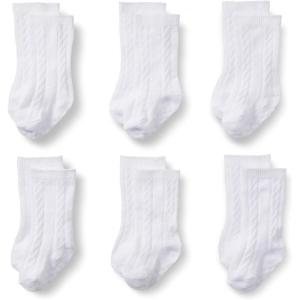 imageAmazon Essentials x Sofia Grainge Unisex Toddlers and Babies Cable Knit KneeHigh Socks 6 PairsWhite