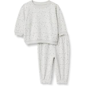 imageAmazon Essentials x Sofia Grainge Unisex Toddlers and Babies Sweatshirt ampamp Sweatpant SetDove Grey Sheep