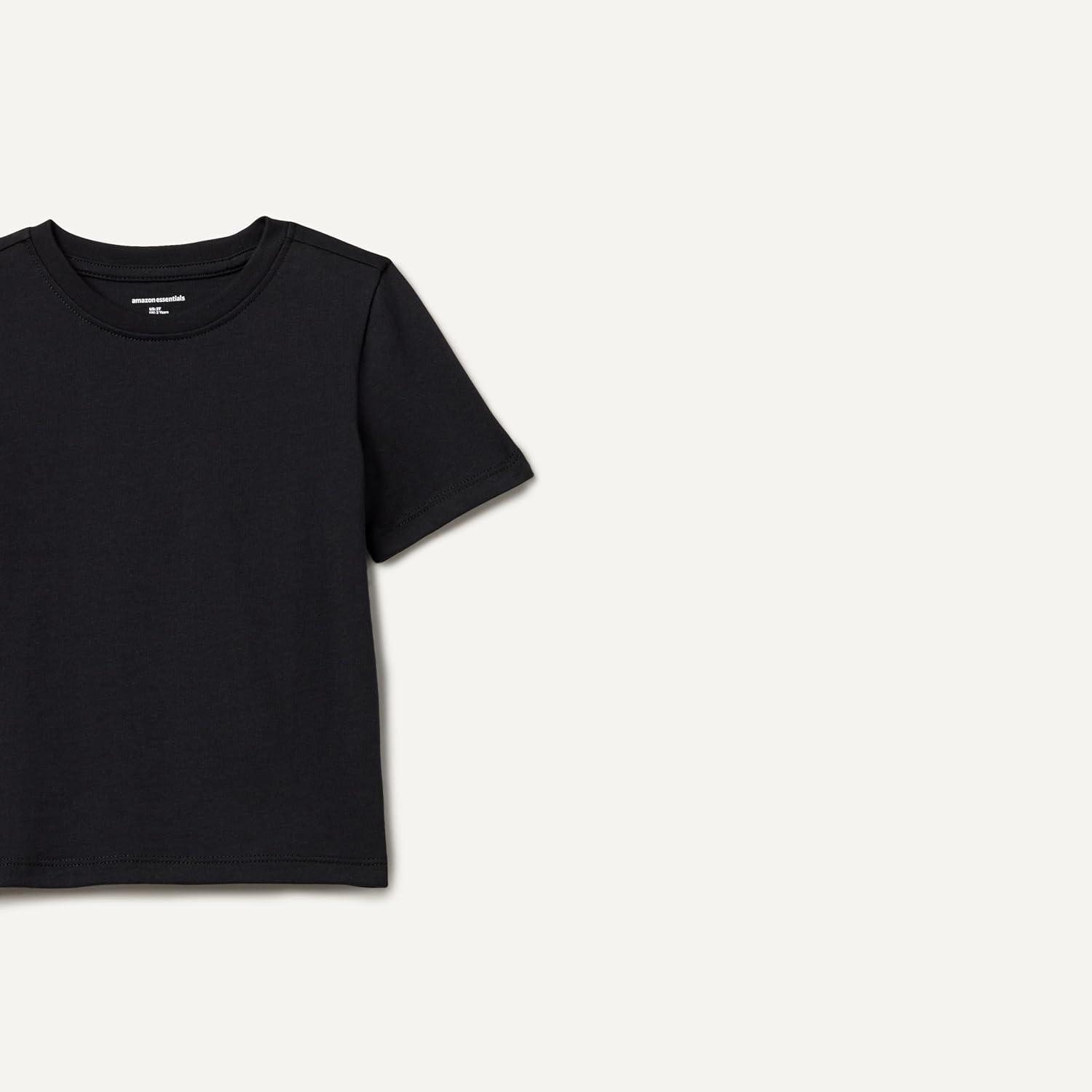 imageAmazon Essentials Boys ShortSleeve TShirtsBlack