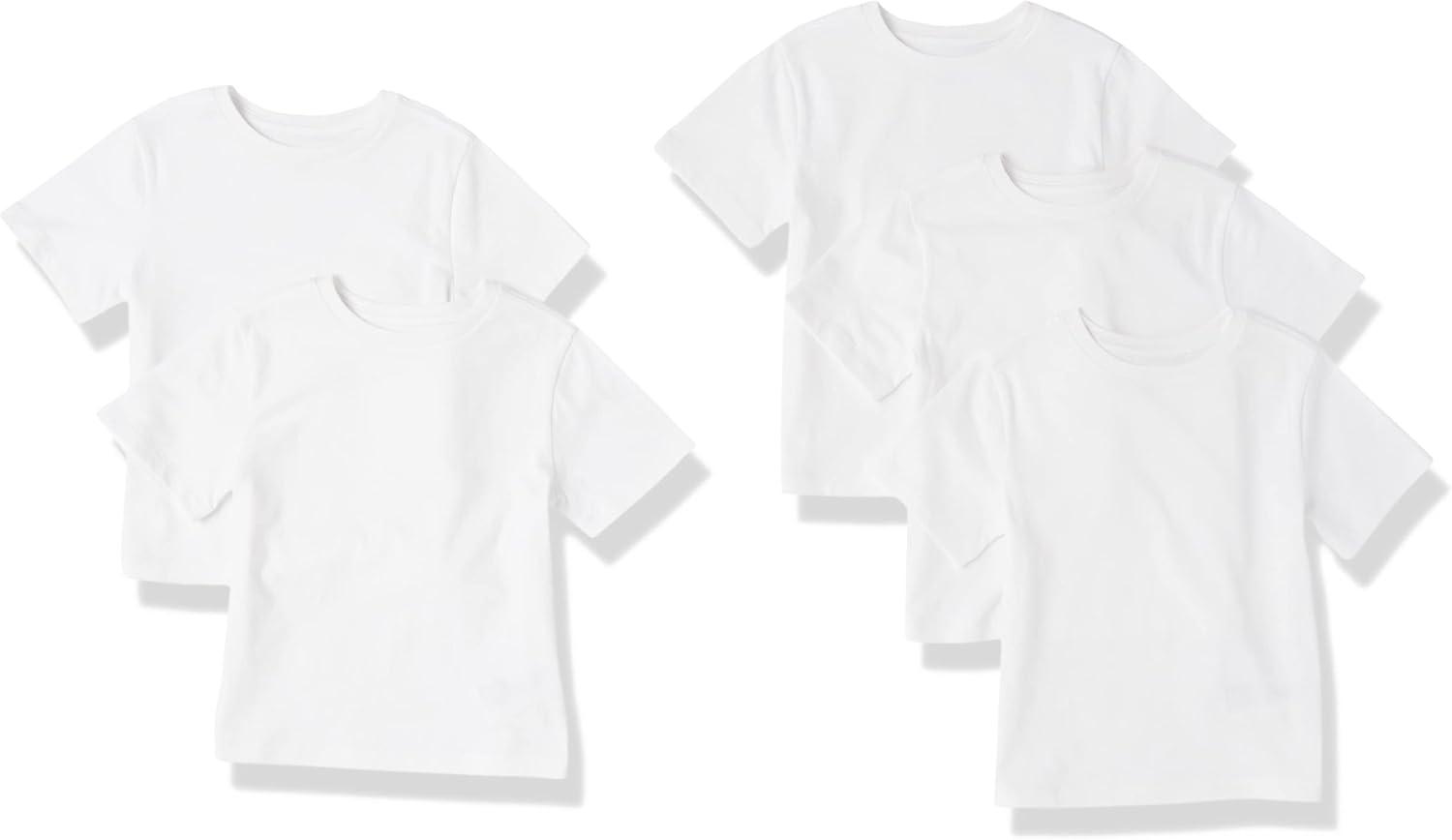 imageAmazon Essentials Boys ShortSleeve TShirtsWhite
