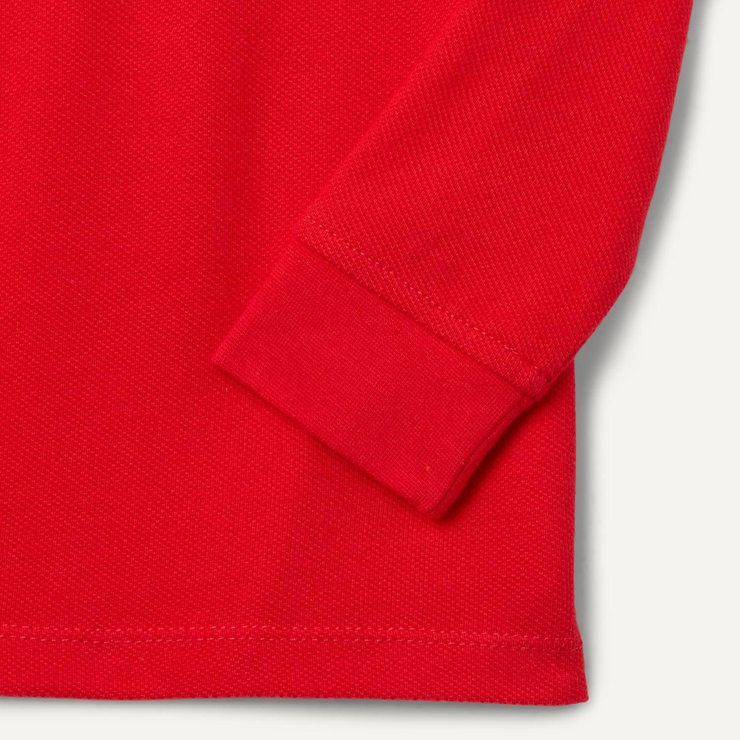 imageAmazon Essentials Boys and Toddlers LongSleeve Pique Polo Shirts MultipacksBright Poppy Red