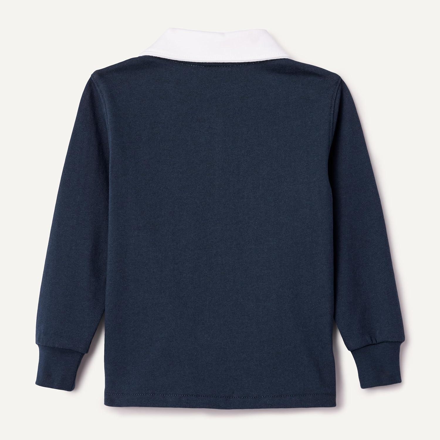 imageAmazon Essentials Boys and Toddlers Rugby Polo ShirtNavy