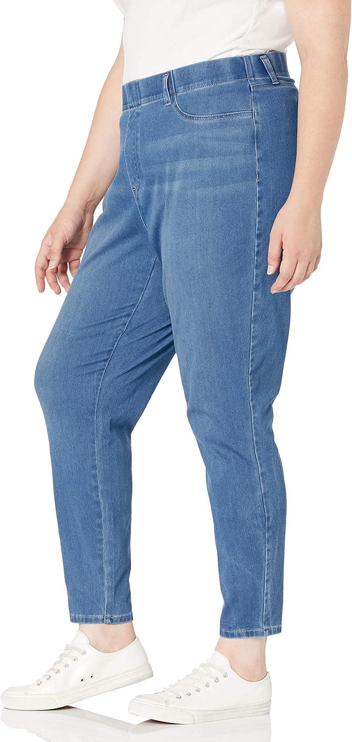 imageAmazon Essentials womens PullOn Stretchy Knit Jegging Available in Plus SizeLight Wash