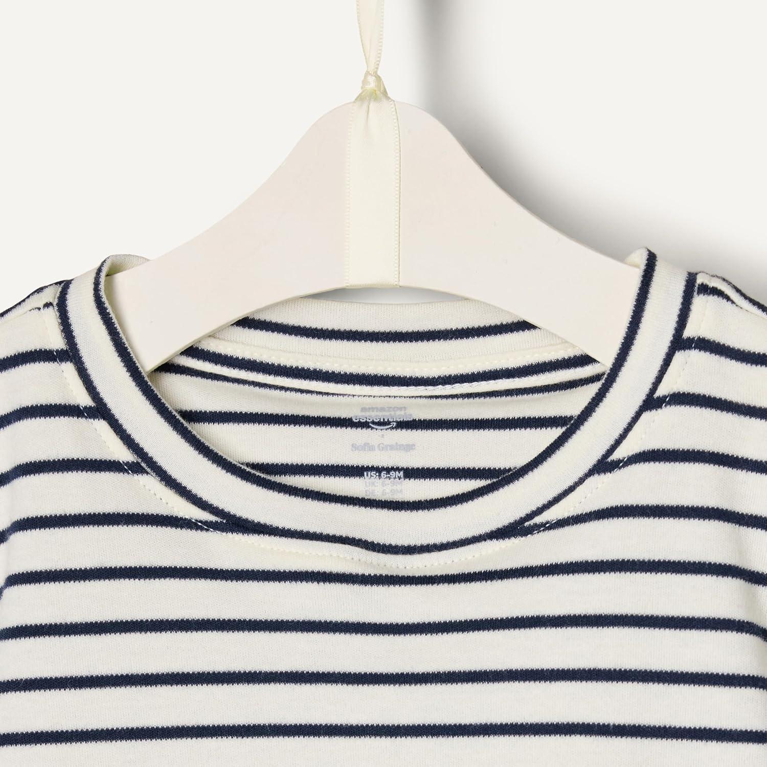 imageAmazon Essentials x Sofia Grainge Unisex Toddlers and Babies Pant ampamp Top SetNavy Tapered Stripe