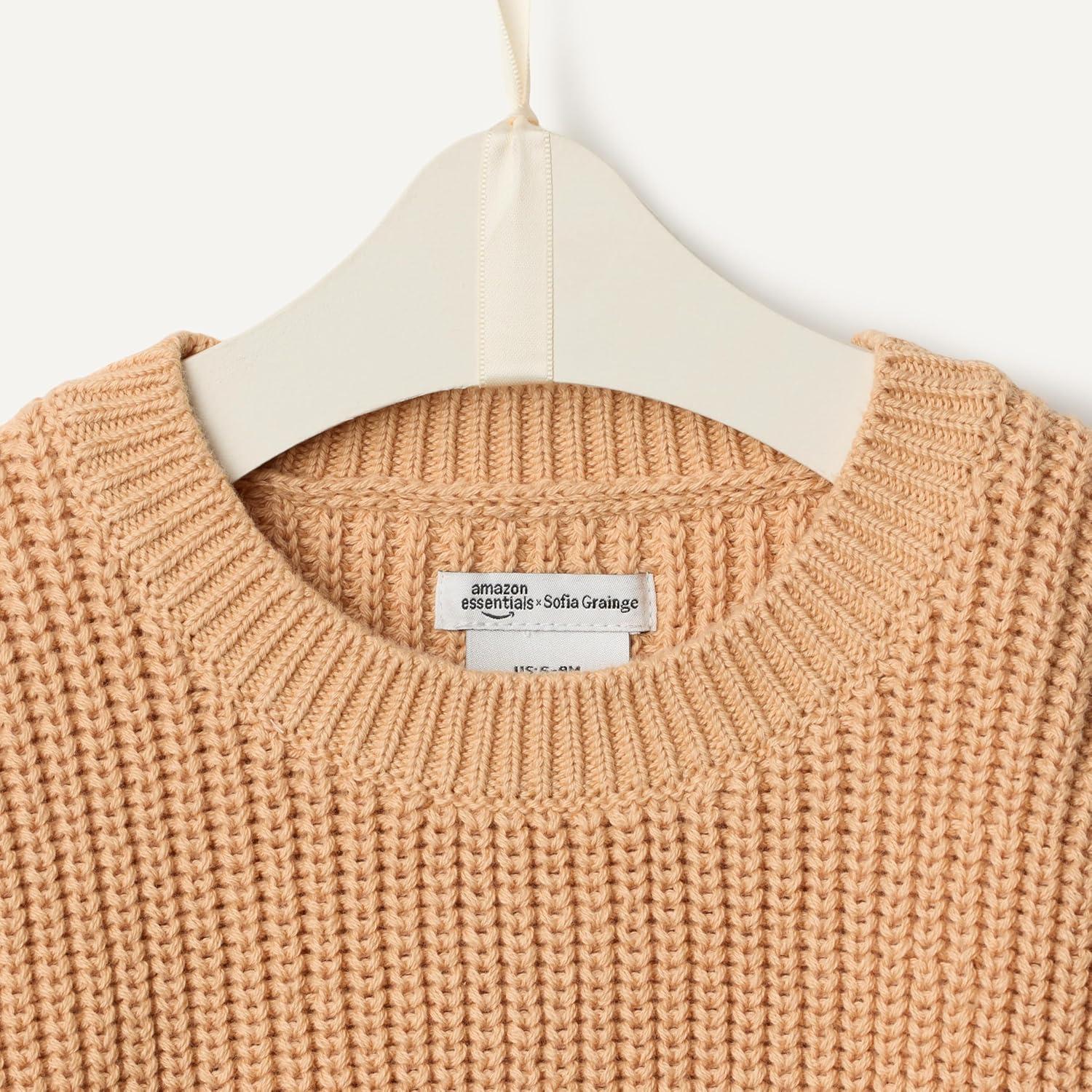 imageAmazon Essentials x Sofia Grainge Unisex Toddlers and Babies Pullover SweaterLight Camel