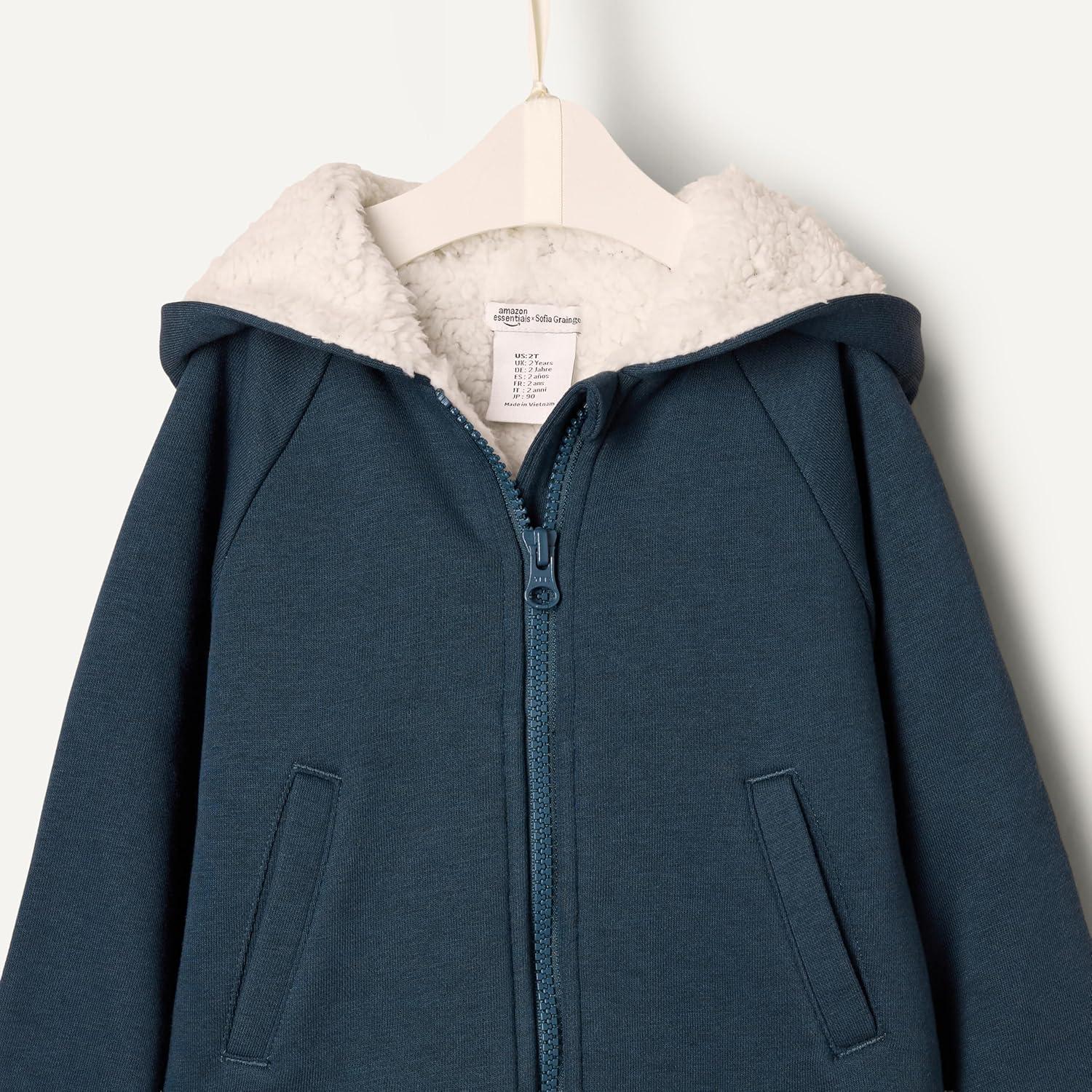 imageAmazon Essentials x Sofia Grainge Unisex Toddlers and Babies Zip Hoodie SweatshirtDark Navy