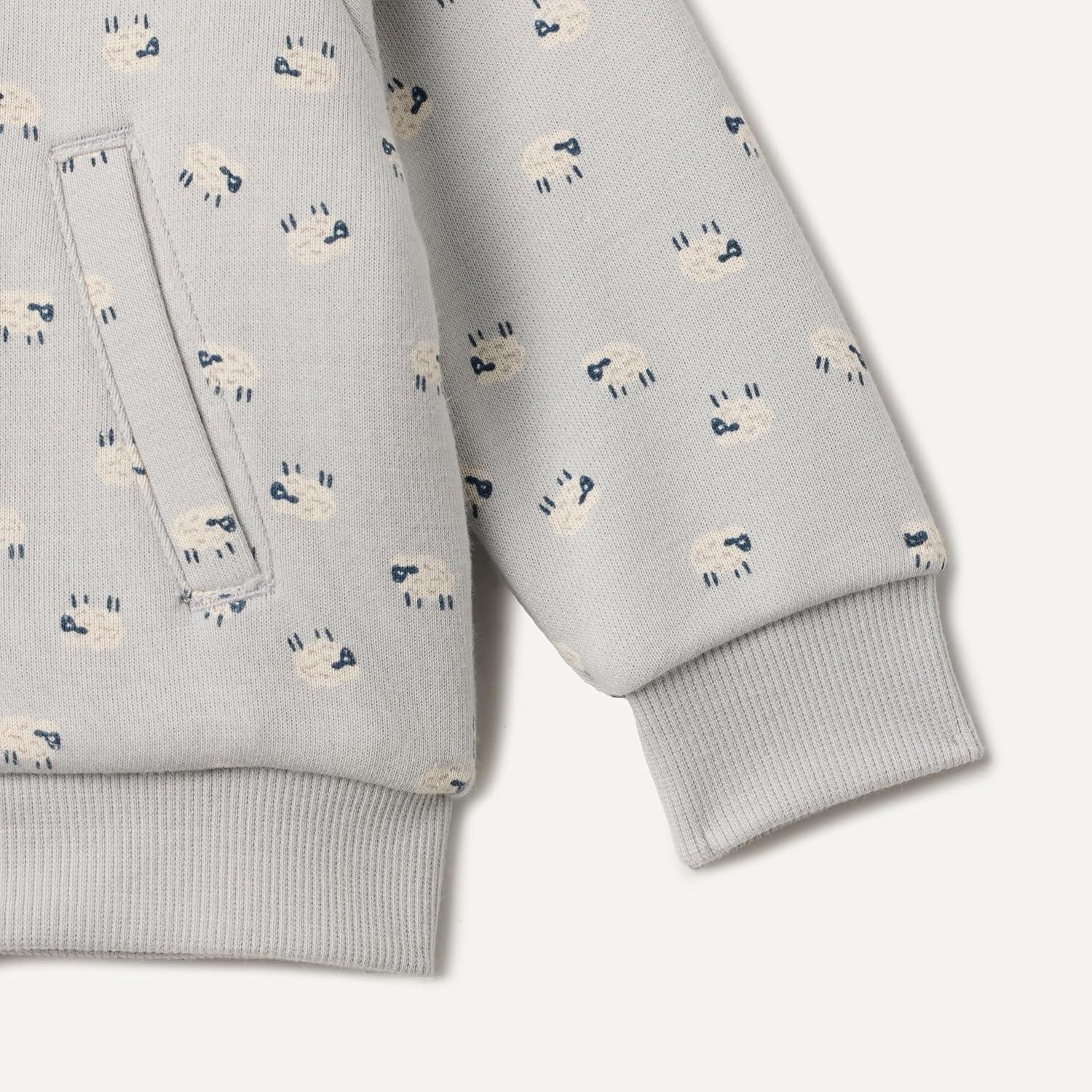 imageAmazon Essentials x Sofia Grainge Unisex Toddlers and Babies Zip Hoodie SweatshirtDove Grey Sheep