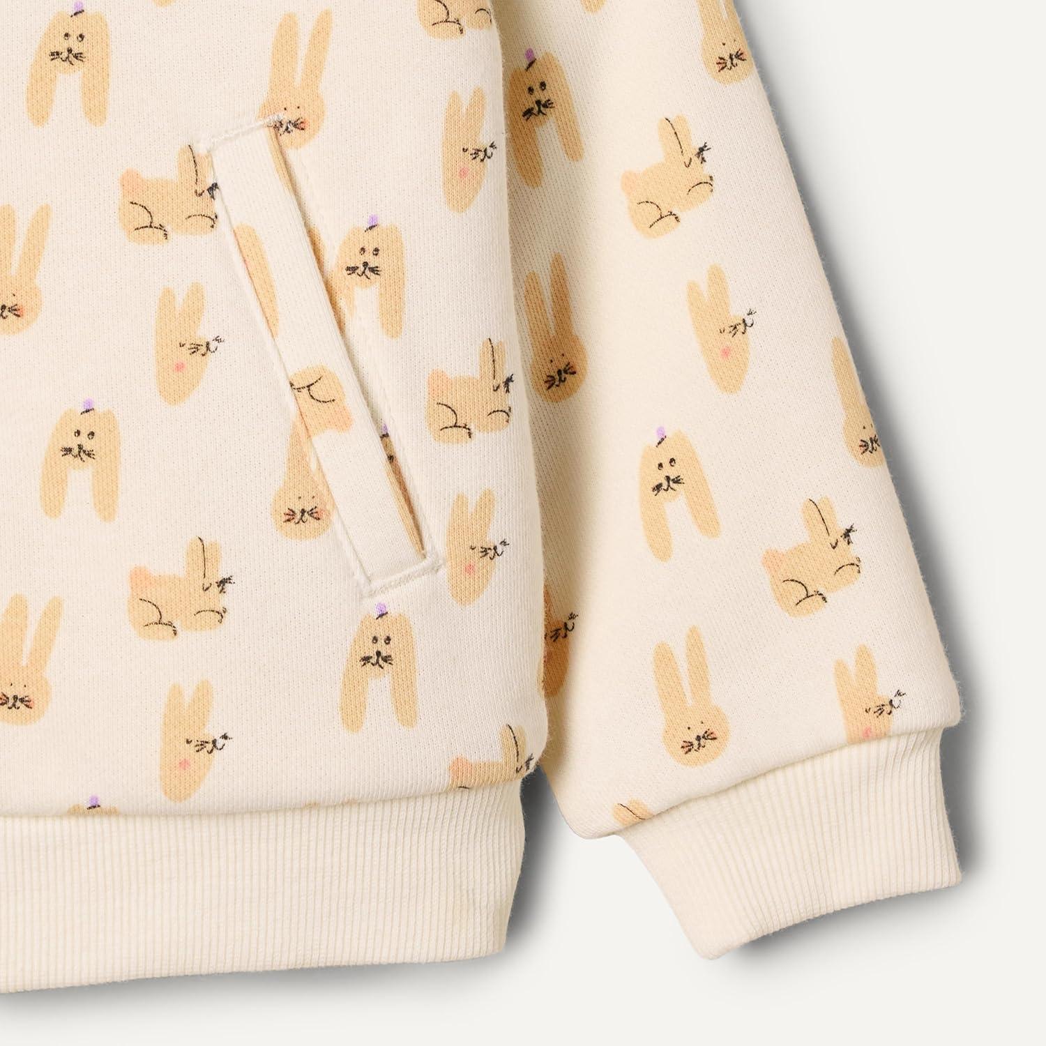 imageAmazon Essentials x Sofia Grainge Unisex Toddlers and Babies Zip Hoodie SweatshirtIvory Taupe Rabbits