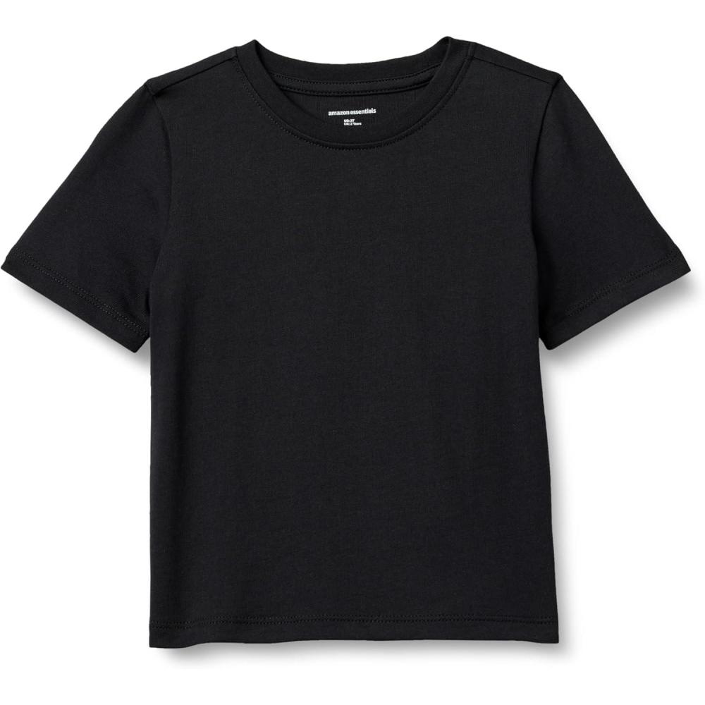 imageAmazon Essentials Boys ShortSleeve TShirtsBlack
