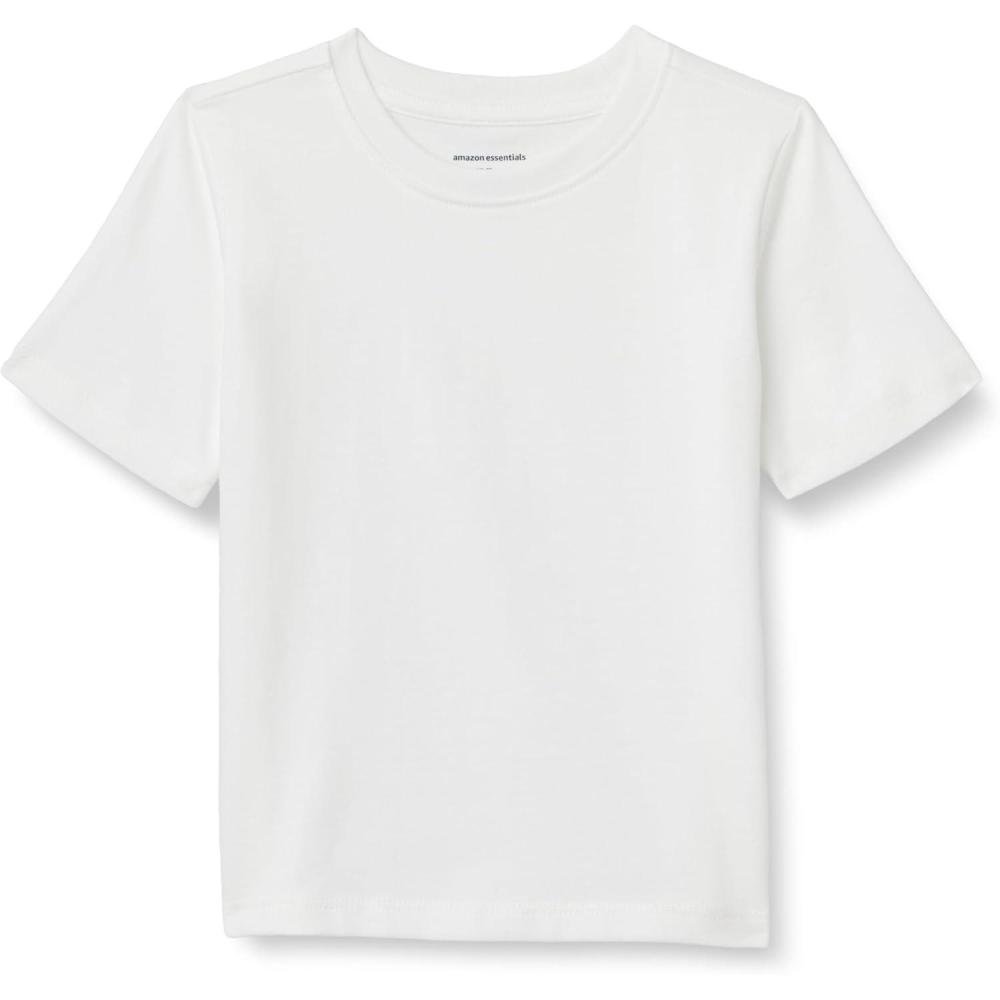 imageAmazon Essentials Boys ShortSleeve TShirtsWhite