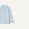 imageAmazon Essentials Boys and Toddlers LongSleeve Pique Polo Shirts MultipacksLight Blue