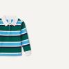 imageAmazon Essentials Boys and Toddlers Rugby Polo ShirtDark Emerald Green Blue Block Stripe