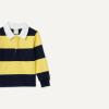 imageAmazon Essentials Boys and Toddlers Rugby Polo ShirtNavy Yellow Rugby Stripe