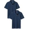 imageAmazon Essentials Boys and Toddlers ShortSleeve School Uniform Pique Polo Shirts MultipacksNavy