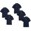 imageAmazon Essentials Boys and Toddlers ShortSleeve School Uniform Pique Polo Shirts MultipacksNavy