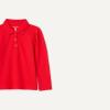 imageAmazon Essentials Girls and Toddlers Uniform Pique Long Sleeve Polo ShirtBright Poppy Red