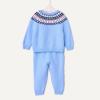 imageAmazon Essentials unisexbaby Sweater SetCornflower Blue Fair Isle Geo