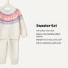 imageAmazon Essentials unisexbaby Sweater SetIvory Blush Scenic Fair Isle