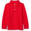 imageAmazon Essentials Boys and Toddlers LongSleeve Pique Polo Shirts MultipacksBright Poppy Red