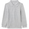 imageAmazon Essentials Boys and Toddlers LongSleeve Pique Polo Shirts MultipacksLight Grey Heather