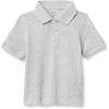 imageAmazon Essentials Boys and Toddlers ShortSleeve School Uniform Pique Polo Shirts MultipacksLight Grey Heather