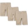 imageAmazon Essentials Boys and Toddlers Uniform Woven FlatFront Shorts  Discontinued Colors MultipacksKhaki Brown