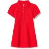 imageAmazon Essentials Girls and Toddlers Short Sleeve Polo DressBright Poppy Red