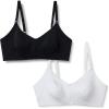 imageAmazon Essentials Womens Cotton Jersey Support Nursing Bra Pack of 2BlackWhite