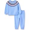 imageAmazon Essentials unisexbaby Sweater SetCornflower Blue Fair Isle Geo