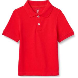 imageAmazon Essentials Boys and Toddlers ShortSleeve School Uniform Pique Polo Shirts MultipacksBright Poppy Red