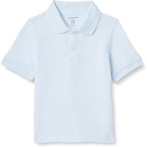 imageAmazon Essentials Boys and Toddlers ShortSleeve School Uniform Pique Polo Shirts MultipacksLight Blue