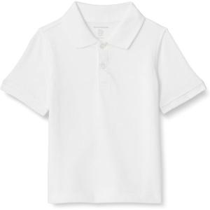 imageAmazon Essentials Boys and Toddlers ShortSleeve School Uniform Pique Polo Shirts MultipacksWhite
