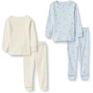 imageAmazon Essentials UnisexBaby SnugFit Cotton PajamasIvoryGeese
