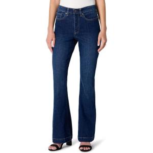 imageAmazon Essentials Womens High Stretch HighRise Flare JeansDark Shadow Wash