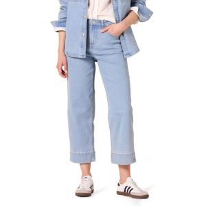 imageAmazon Essentials Womens HighRise RegularFit AnkleLength WideLeg Jean  Discontinued ColorsLight Wash