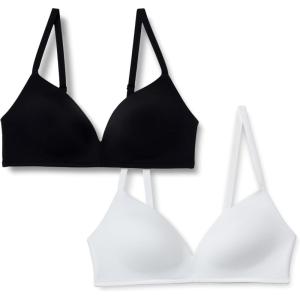 imageAmazon Essentials Womens Microfiber Lined Plunge Bralette Pack of 2BlackWhite