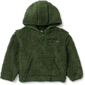 imageAmazon Essentials boys Half Zip Sherpa Hoodie SweatshirtDark Olive