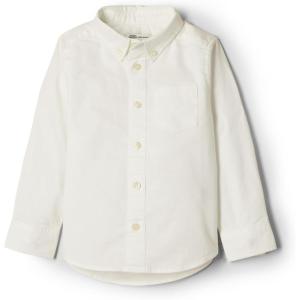 imageAmazon Essentials x Sofia Grainge Toddlers and Baby Boys Stretch Oxford Collar ShirtWhite