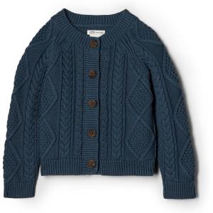 imageAmazon Essentials x Sofia Grainge Unisex Toddlers and Babies Fisherman Cardigan SweaterDark Navy