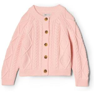 imageAmazon Essentials x Sofia Grainge Unisex Toddlers and Babies Fisherman Cardigan SweaterLight Pink
