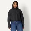 imageAmazon Essentials Womens Modern OversizedFit Cropped Denim ButtonDown ShirtBlack