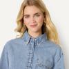 imageAmazon Essentials Womens Modern OversizedFit Cropped Denim ButtonDown ShirtIcy Light Blue