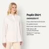 imageAmazon Essentials Womens OversizedFit Cotton Stretch Poplin ButtonDown Dress ShirtBright White