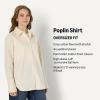 imageAmazon Essentials Womens OversizedFit Cotton Stretch Poplin ButtonDown Dress ShirtCream