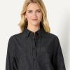 imageAmazon Essentials Womens OversizedFit Denim ButtonDown ShirtBlack