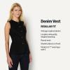 imageAmazon Essentials Womens RegularFit ButtonDown Denim VestBlack