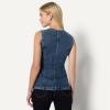 imageAmazon Essentials Womens RegularFit ButtonDown Denim VestMedium Blue Vintage