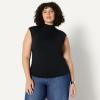 imageAmazon Essentials Womens SlimFit Sleeveless HighNeck TopBlack